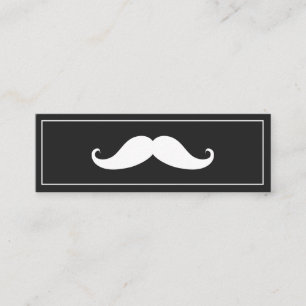 Enkel Modern Mustache Barber Shop Mini Business C Visitkort