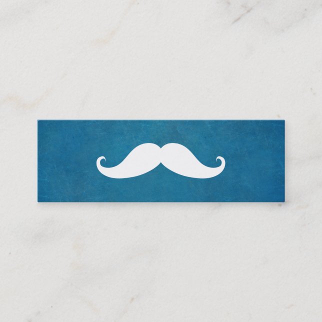 Enkel Modern Mustache Barber Shop Mini Mini Visitkort (Framsida)