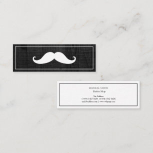 Enkel Modern Mustasch Barber Shop Mini Visitkort