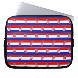 Enkel Modern National Flagga Apparel för Kroatien Laptop Fodral