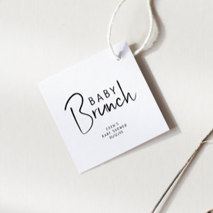 Enkel modern Neutralt Baby Brunch Gåvor Etiketter