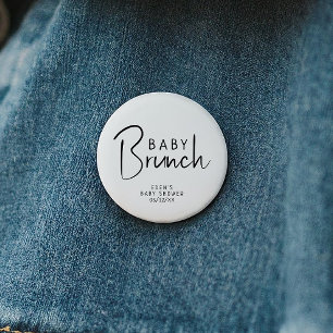 Enkel modern Neutralt Baby Brunch Knapp