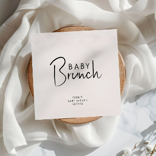 Enkel modern Neutralt Baby Brunch Napkins Pappersservett