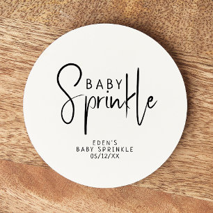 Enkel Modern Neutralt Baby Sprinkle Underlägg Papper Rund