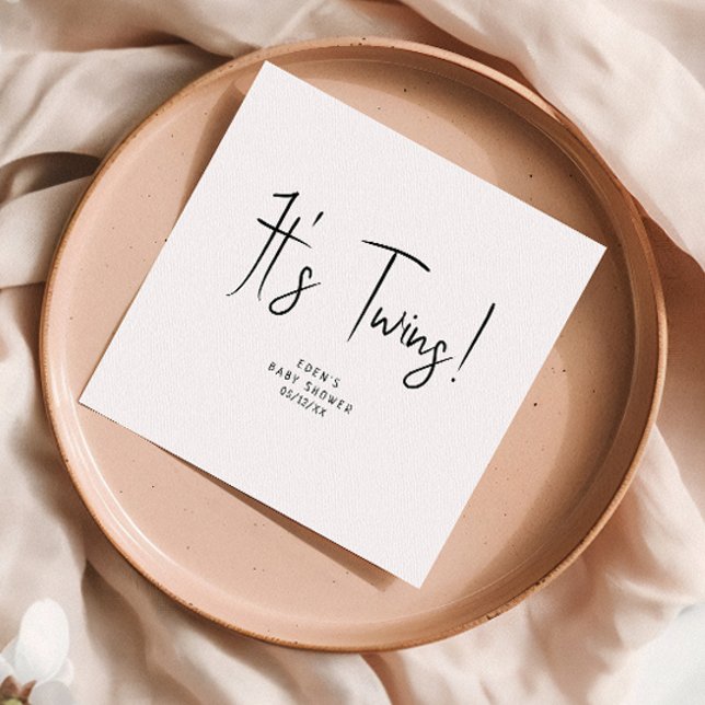 Enkel modern Neutralt, det är twillingar! Shower N Pappersservett (Skapare uppladdad)