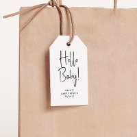 Enkel Modern Neutralt Hej Baby! Baby Shower