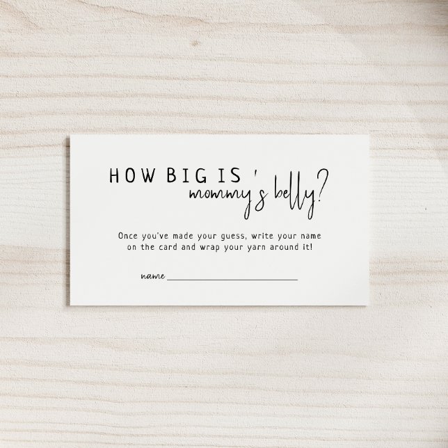 Enkel modern Neutralt hur stort Mommys-minikort är Placeringskort (Skapare uppladdad)