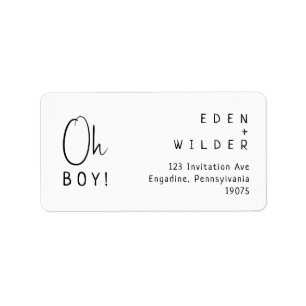 Enkel modern Neutralt Oh Boy OSA Returadress Adressetikett