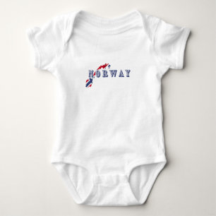 Enkel modern norge, norsk Brev Flagga Souveni T Shirt