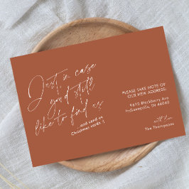 Enkel Modern nuny Terracotta Rust Flytta Meddelande