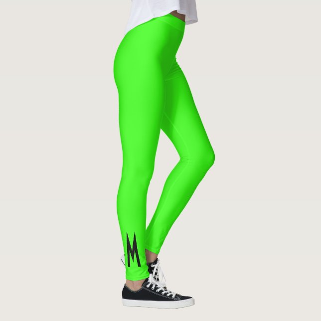 Enkel, modern, nybörjande Grönt Leggings (Höger)