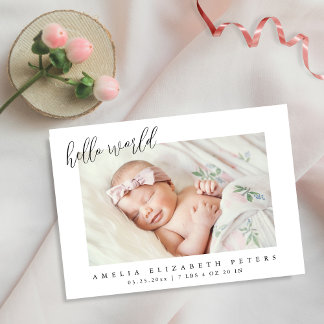 Enkel modern nyfödd födelseattentat meddelande