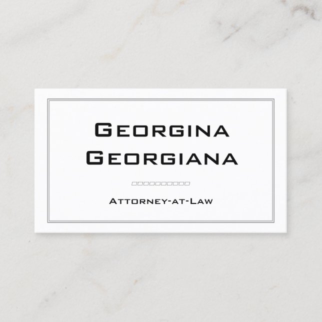 Enkel, modern och Elegant med Gräns som linje Visitkort (Framsida)