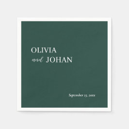 Enkel modern och minimalistisk | Bröllop Emerald G Pappersservett