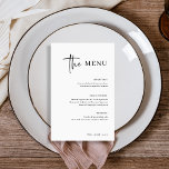Enkel modern och minimalistisk | Bröllop Menu<br><div class="desc">Den här eleganten är den svarta och vita middagsmenyn i bröllop enkel och minimalistisk men ändå mycket snyggt på grund av det moderna handskrivna skript och den rena layouten.</div>