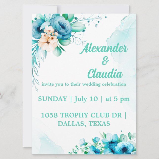 Enkel modern och minimalistisk | Bröllopsinbjudan Inbjudningar (Framsida)