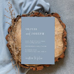 Enkel modern och minimalistisk | Dusty Blue Bröllo Inbjudningar<br><div class="desc">Dessa eleganter,  dammiga blåbröllop-inbjudningar är enkla och minimalistiska men ändå mycket snyggt på grund av det moderna handskrivna manuset och den rena layouten.</div>