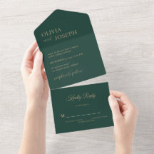Enkel modern och minimalistisk Emerald Grönt Bröll