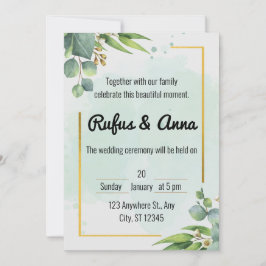 Enkel modern och minimalistisk inbjudningar