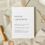 Enkel modern och minimalistisk | Kväve Party Inbjudningar<br><div class="desc">Dessa elegant-,  svartvitt- och vita kvällsinbjudningar är enkla och minimalistiska men ändå mycket snyggtar på grund av det moderna handskrivna skript och den rena layouten.</div>