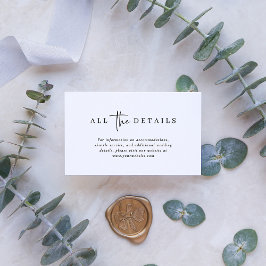 Enkel modern och minimalistisk | Uppgifter om Bröl Tilläggskort