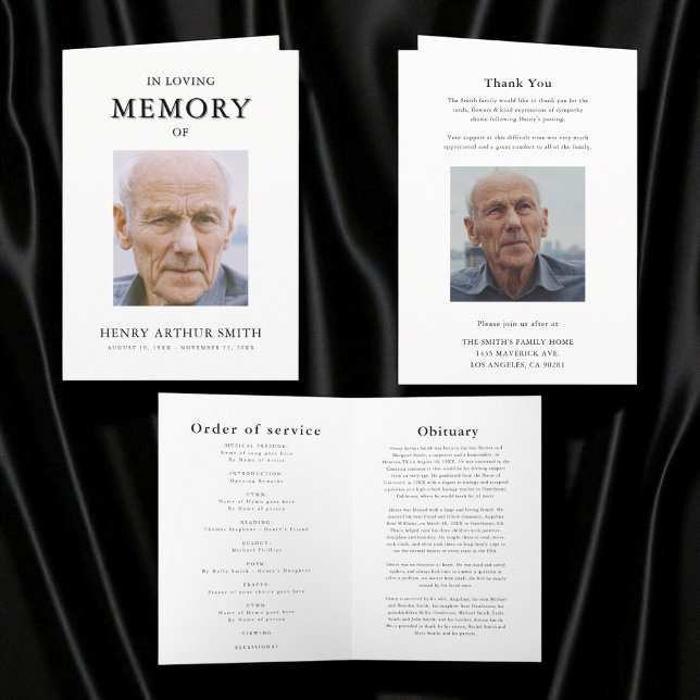 Enkel modern ordning för serviceminnskort kort (Skapare uppladdad)