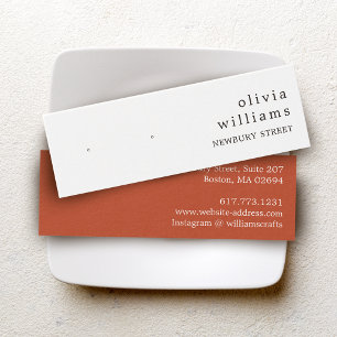 Enkel modern örhänge display-kort litet visitkort