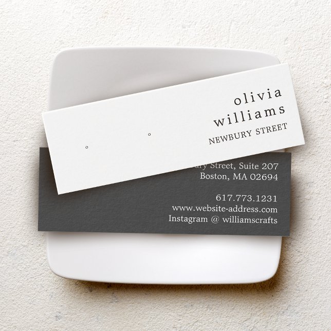 Enkel modern örhänge display-kort litet visitkort (Skapare uppladdad)