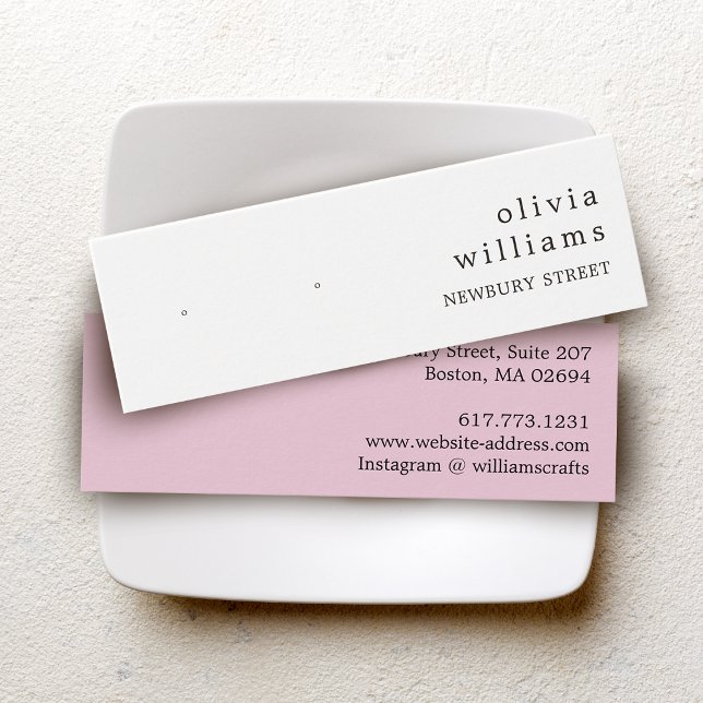 Enkel modern örhänge displaykort litet visitkort (Skapare uppladdad)