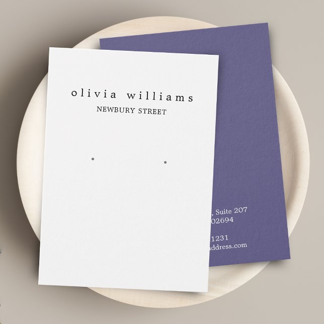 Enkel modern örhänge displaykort visitkort (Skapare uppladdad)