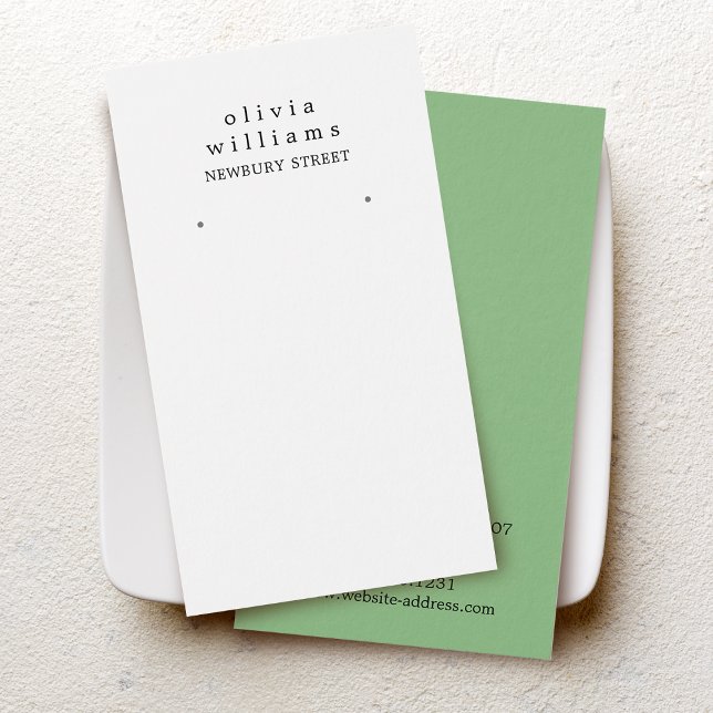 Enkel modern örhänge displaykort visitkort (Skapare uppladdad)