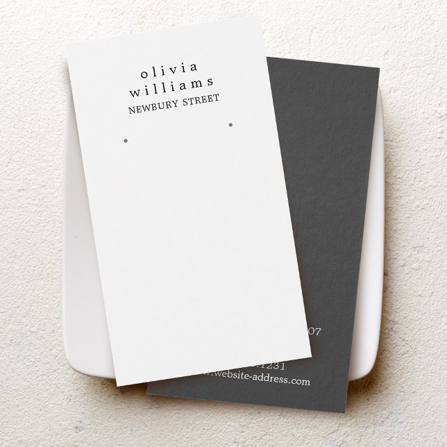 Enkel Modern Örhänge Visningskort Visitkort (Skapare uppladdad)