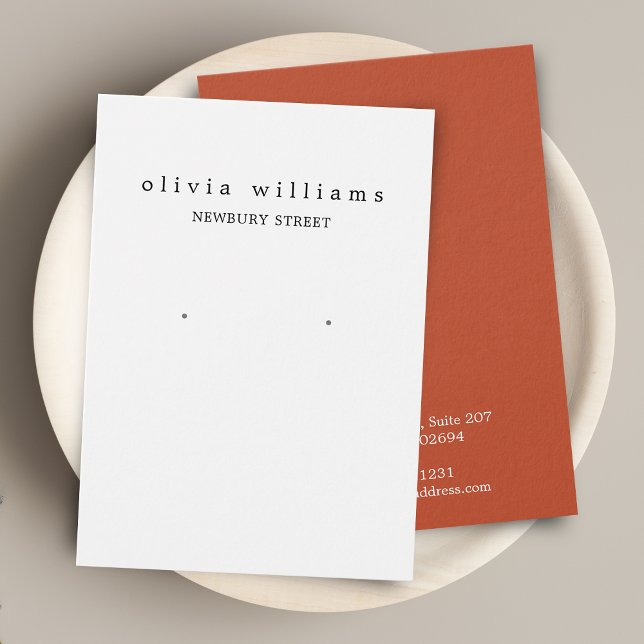 Enkel Modern Örhänge Visningskort Visitkort (Skapare uppladdad)