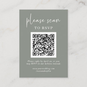 Enkel modern OSA med QR-kod   GRÖNT Tilläggskort