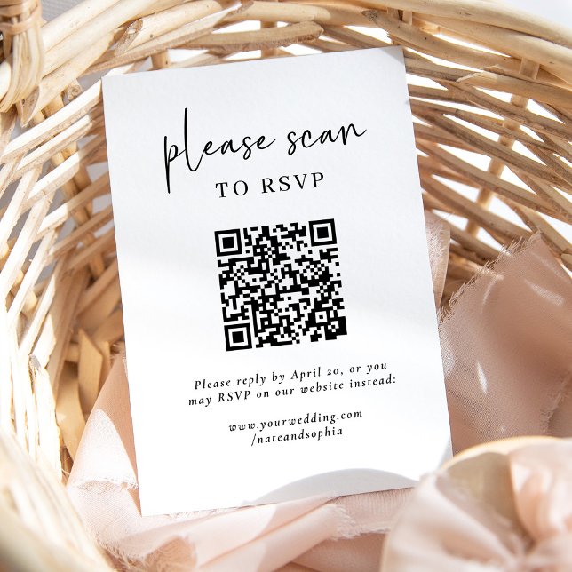 Enkel modern OSA med QR-kod Tilläggskort (Skapare uppladdad)