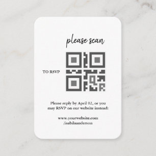 Enkel modern OSA med QR-kodhöljeskort Tilläggskort