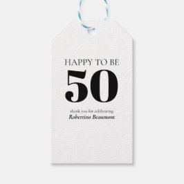 Enkel Modern Överraskning 50-årsfest Presentetikett
