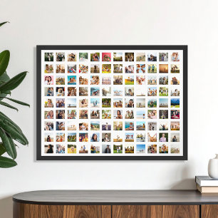 Enkel modern Personlig 108 Fotokollage Poster