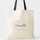 Enkel, modern Personlig, Bridesmaid Frieri Tygkasse<br><div class="desc">Tittar för en chic, trendig, men ändå en enkel gåva till dina Bridesmaider? Dessa moderna tote bags är en praktisk gåva som de kan använda även efter er bröllopsdag! All text, inklusive namn för rubrik och skript, kan ändras. Du kan ändra titeln så att den passar din bröllopsfest! (t.ex. Bridesmaid,...</div>
