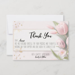 Enkel & Modern Personlig Bröllop Tack Bilar Kort