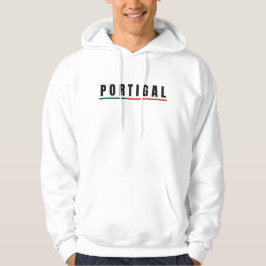 Enkel modern Portugal Art Brev Flagga Souvenir Hoodie