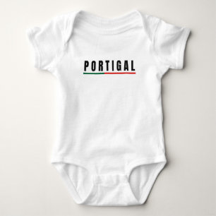 Enkel modern Portugal Art Brev Flagga Souvenir T Shirt