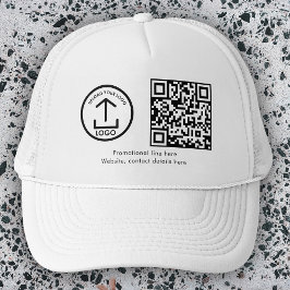 Enkel Modern Professionell Business Logotyp QR-kod Keps