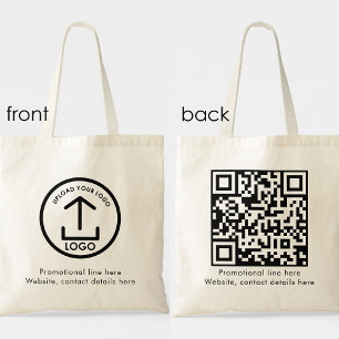 Enkel Modern Professionell Business Logotyp QR-kod Tygkasse