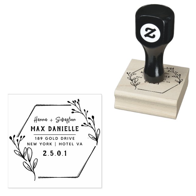 Enkel modern Professionell Dold botaniskt andetag Stämpel (Stämplad)