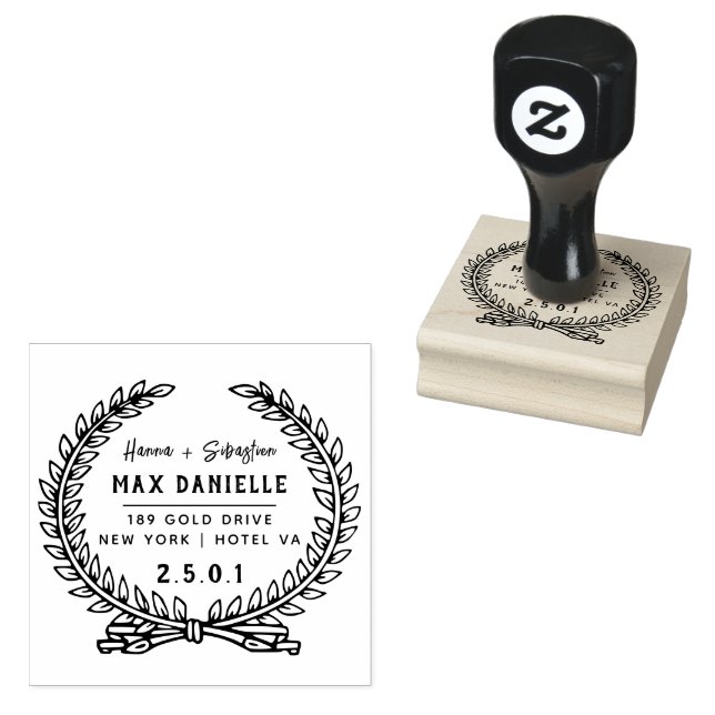 Enkel modern Professionell Dold botaniskt andetag Stämpel (Stämplad)