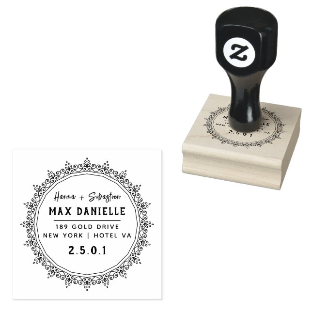 Enkel modern Professionell Dold botaniskt andetag Stämpel (Stämplad)