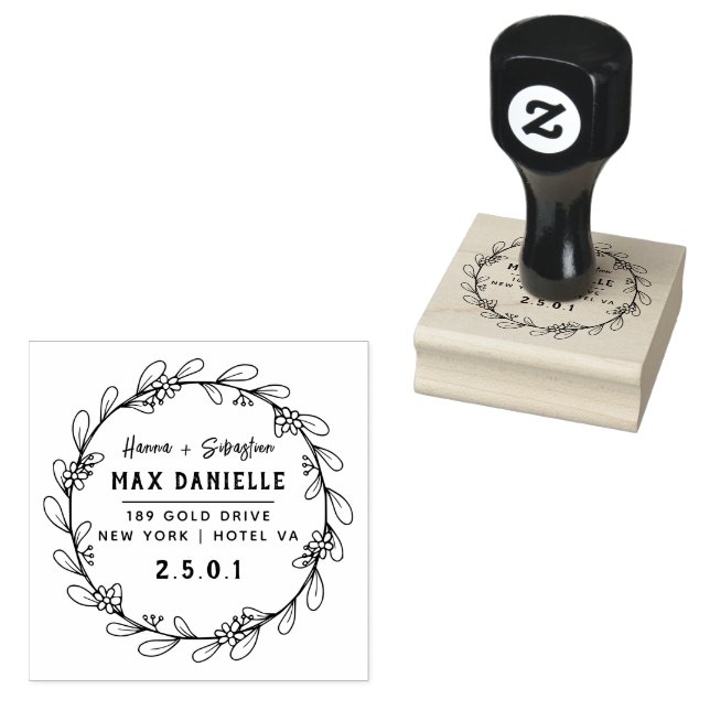 Enkel modern Professionell Dold botaniskt andetag Stämpel (Stämplad)