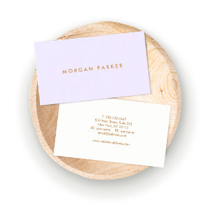 Enkel modern Professionell Lavender Visitkort