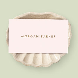 Enkel modern Professionell Ljus rosa Visitkort